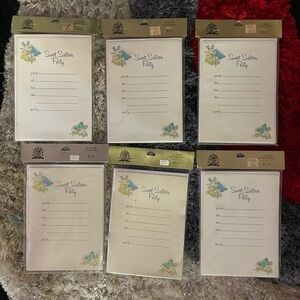 Vintage Lilac Hedges Sweet Sixteen birthday Party Invitations butterflies rare